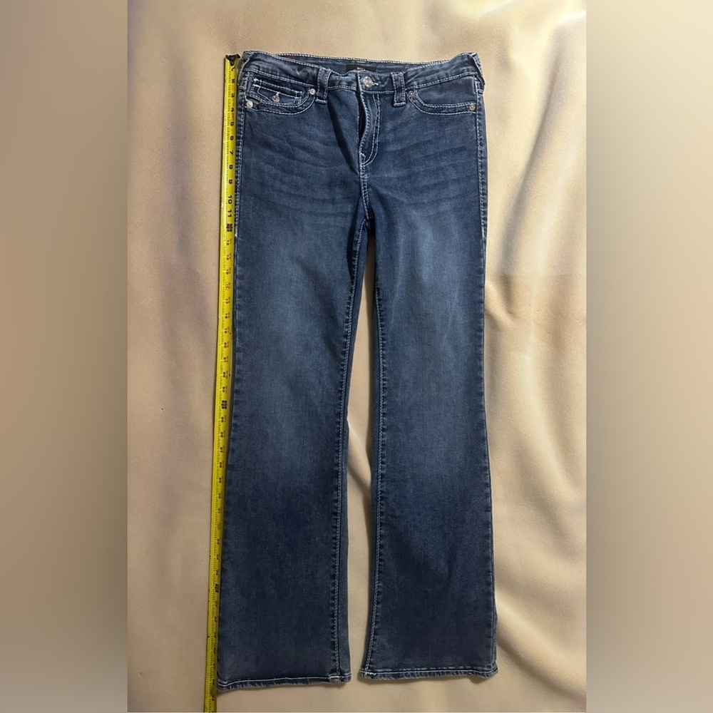#496 True Religion Dark Blue Straight Jeans